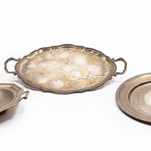 Three silver objects, Italy, 20th Century