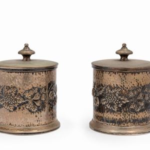 Two silver containers, Italy, 20th Century