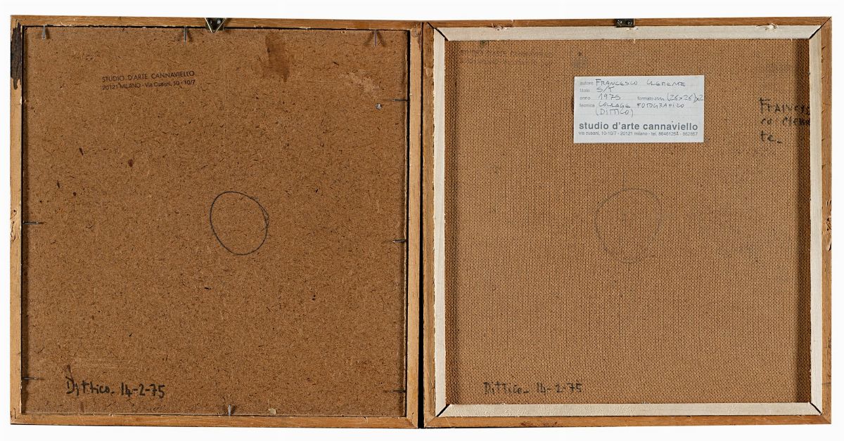 Francesco Clemente - Dittico, collage fotografico