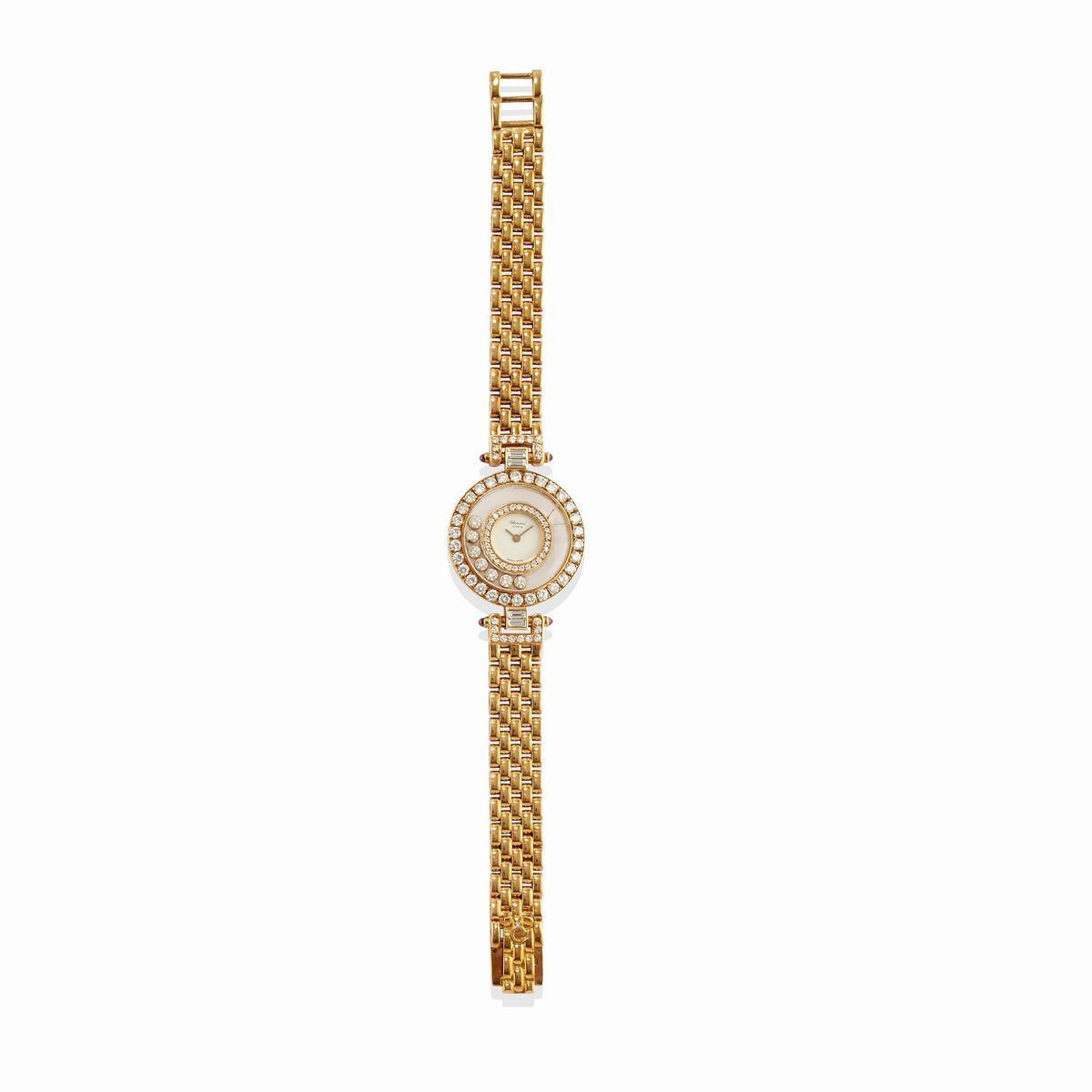 Chopard A18k yellow gold and diamond lady s wristwatch