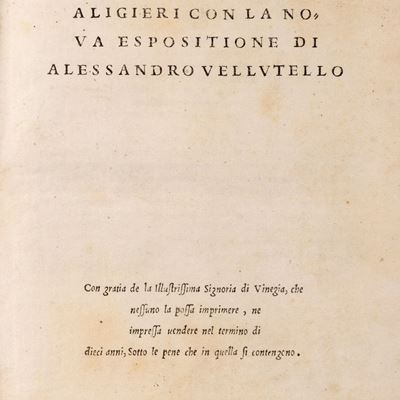 La Comedia di Dante Aligieri con la Nova Espositione di Alessandro Vellutello
