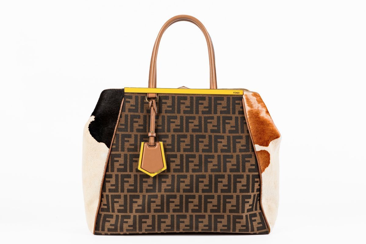 Borsa due manici clearance fendi