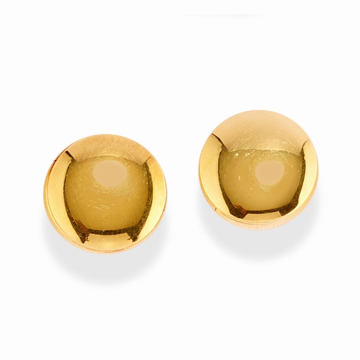 Lotto di gioielli in oro giallo 18k, composto da due copri bottoni e un ferma cravatta