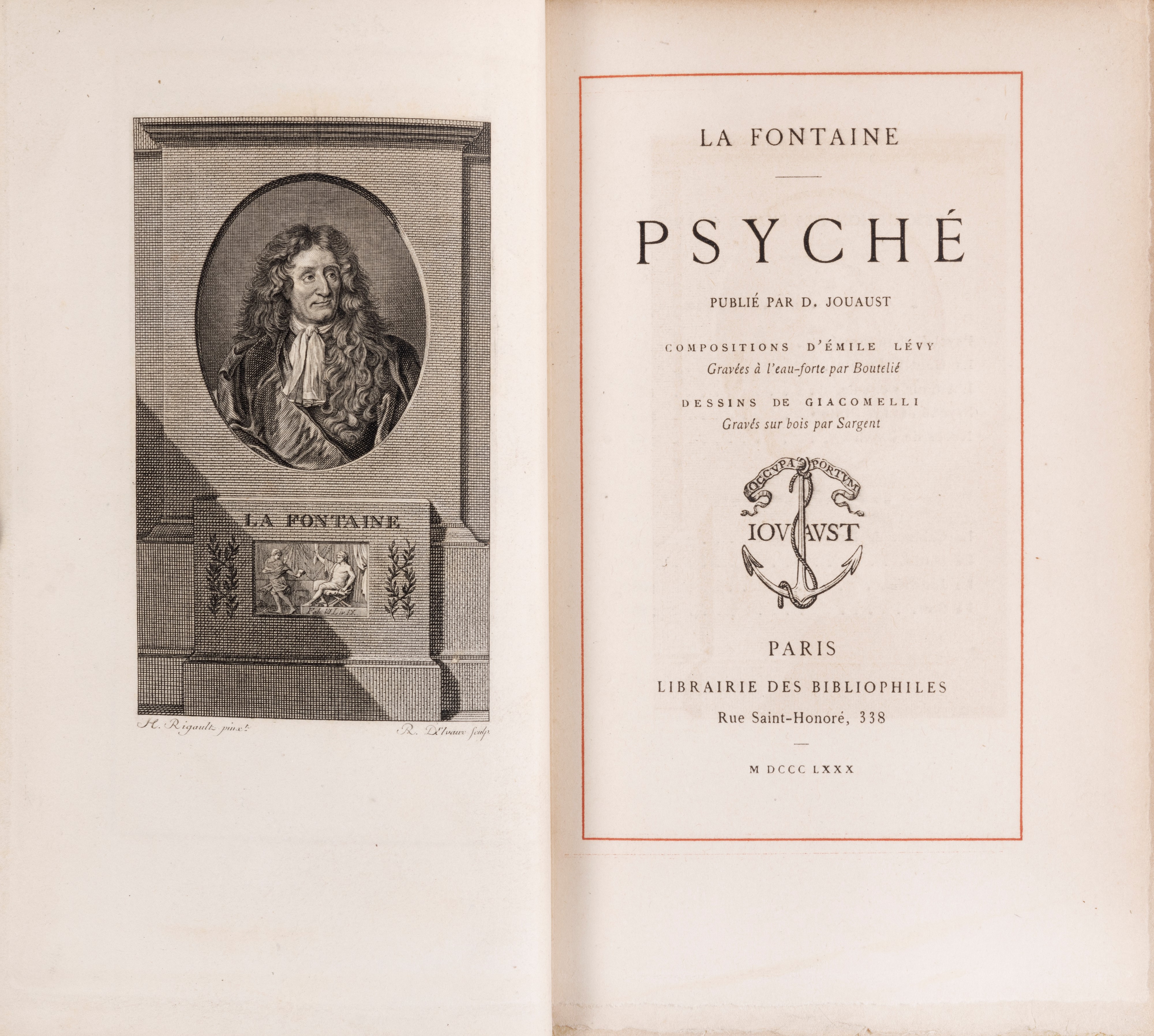 La Fontaine, Jean De - La Fontaine, Psyché, 1880, edizione illustrata con acqueforti
