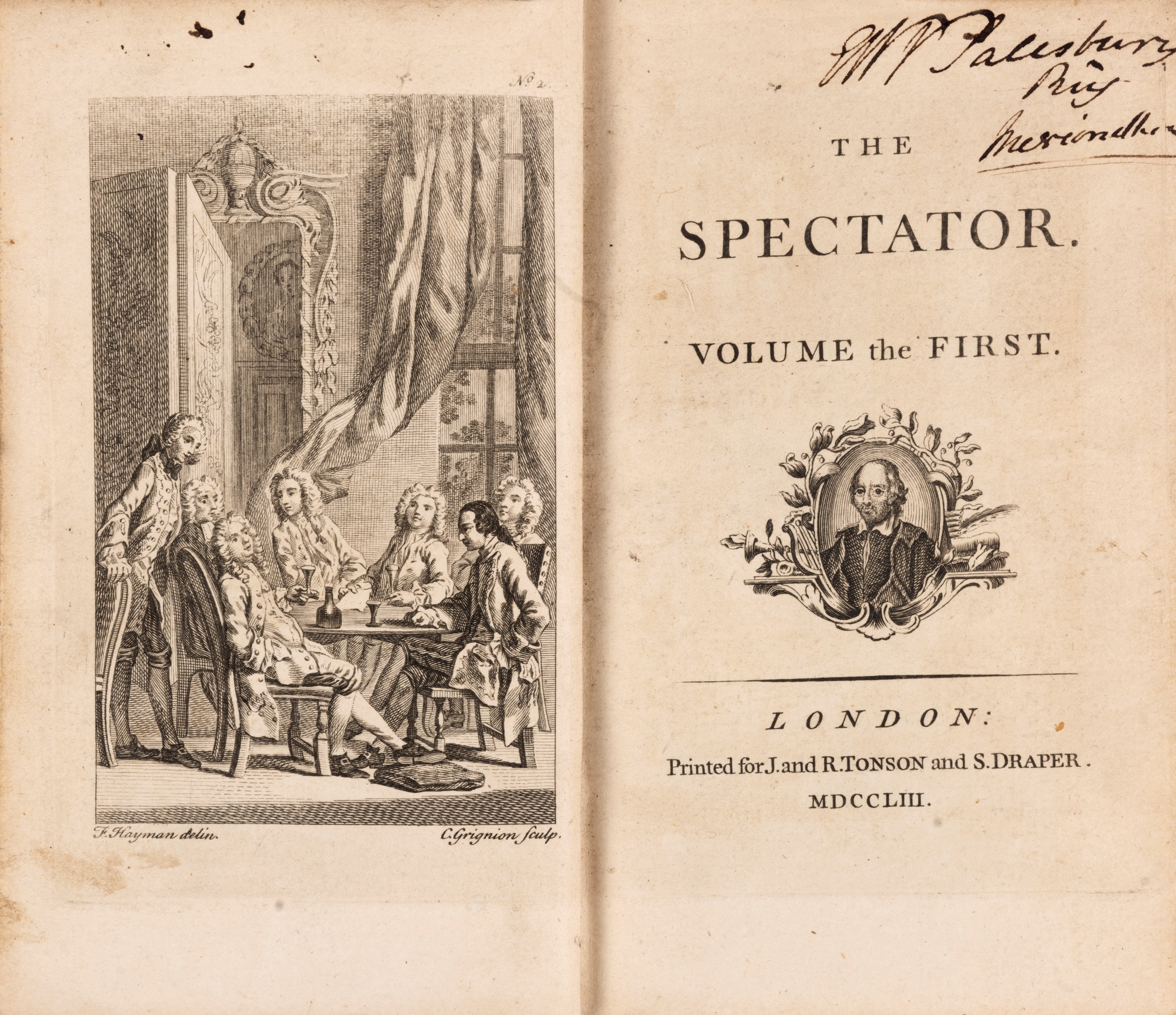 Addison e Steele, The Spectator - Edizione completa, 1753