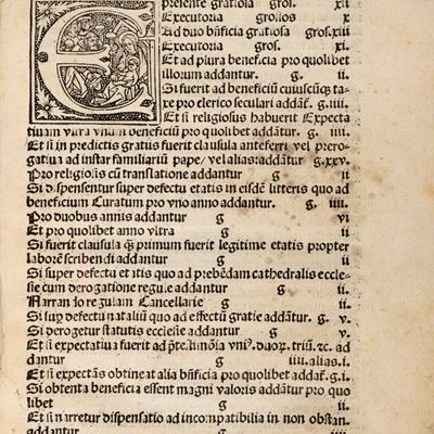Denis Tossano, Taxe Cancellarie apostoliche et taxe penitentiarie