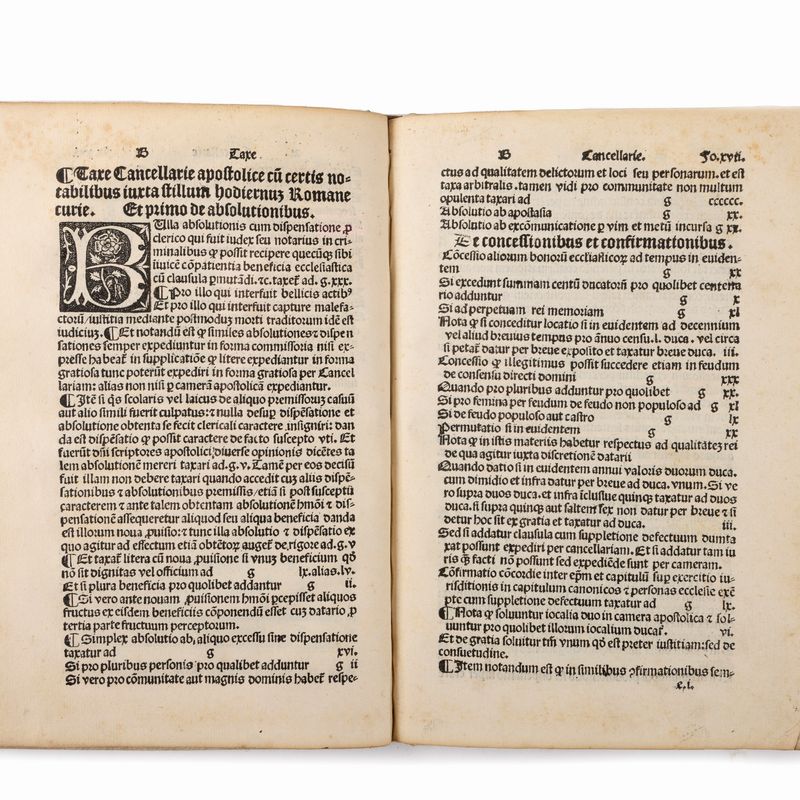 Denis Tossano, Taxe Cancellarie apostoliche et taxe penitentiarie