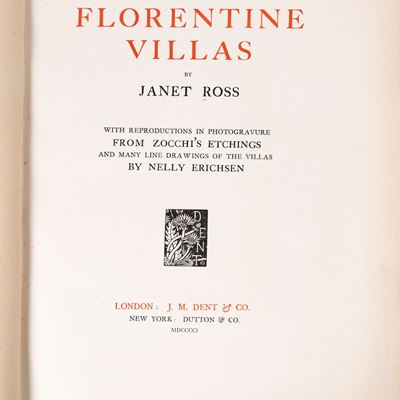 Florentine Villas, 1901, legatura in mezza pelle