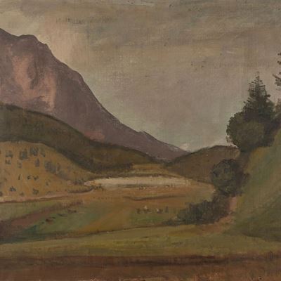 Paesaggio, olio su tela
