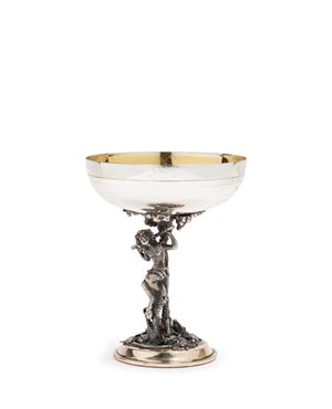 A silver plated chalice, Italy 20th Century