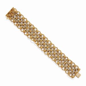 A 18k two-color gold bracelet