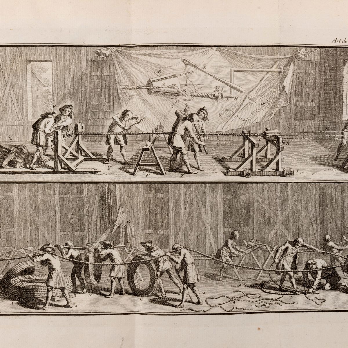 Henri Louis Duhamel Du Monceau - Traite de la fabrique des manoeuvres pour les vaisseaux, ou L'Ar...