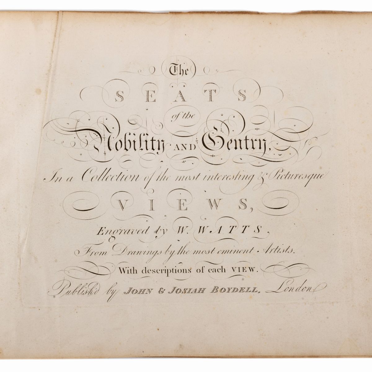 W. Watts, The Seats of the Nobility and Gentry... Views, Prima Edizione, 1779