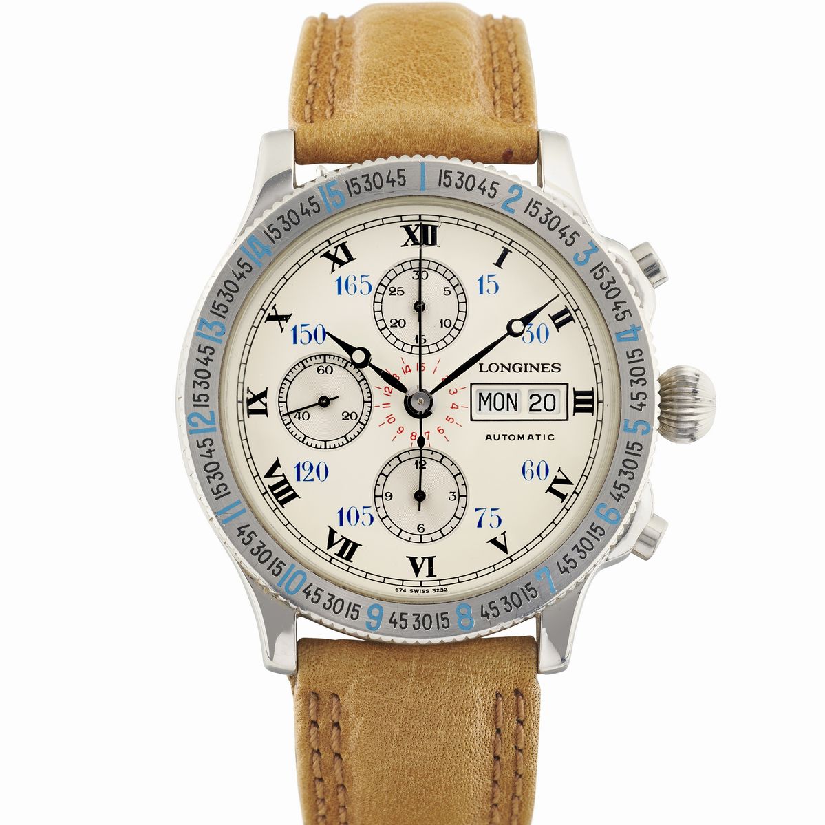 Longines Lindbergh Hour Angle chronograph 674.5232 90s