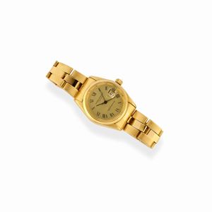 A 18k yellow gold wristwatch, Girard Perregaux