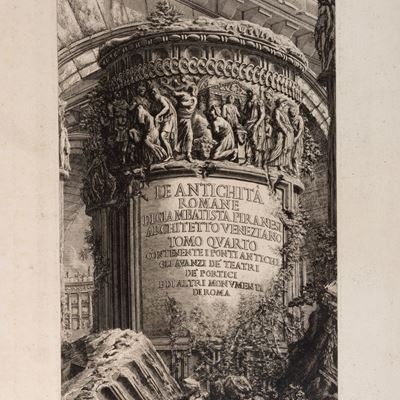 Frontespizio del quarto tomo de 'Le Antichità romane' (1756)