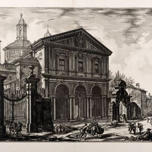 Incisioni - Piranesi, Giovanni Battista - Veduta della Basilica di S. Sebastiano fuori delle murai Roma, su la via Appia