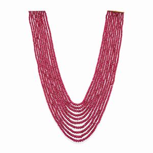  - Collana con rubini
