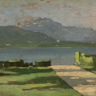 Paesaggio - olio su tavola