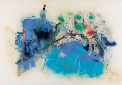 Senza titolo, tecnica mista su carta, 1987