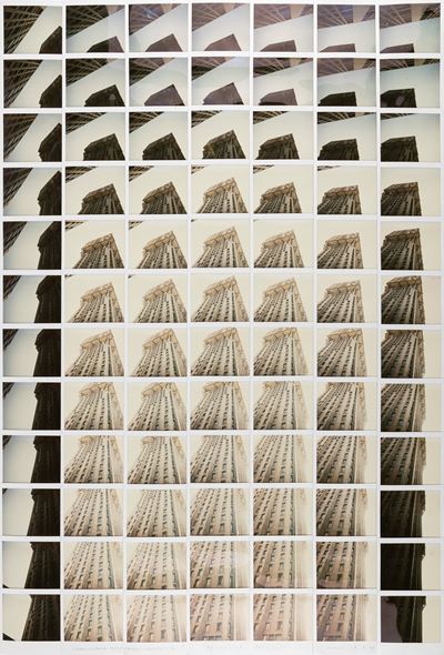 Torre Velasca Bicromaticalineareritmica, 84 polaroid montate a mosaico