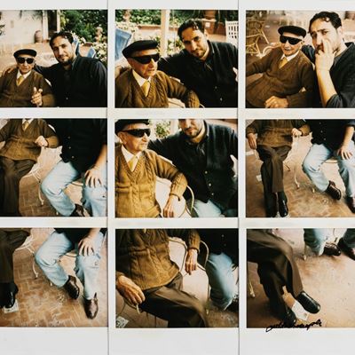 Giuliana Scimè, Nove polaroid montate a mosaico con Carlo Ludovico Bragaglia e Maurizio Galimbert...