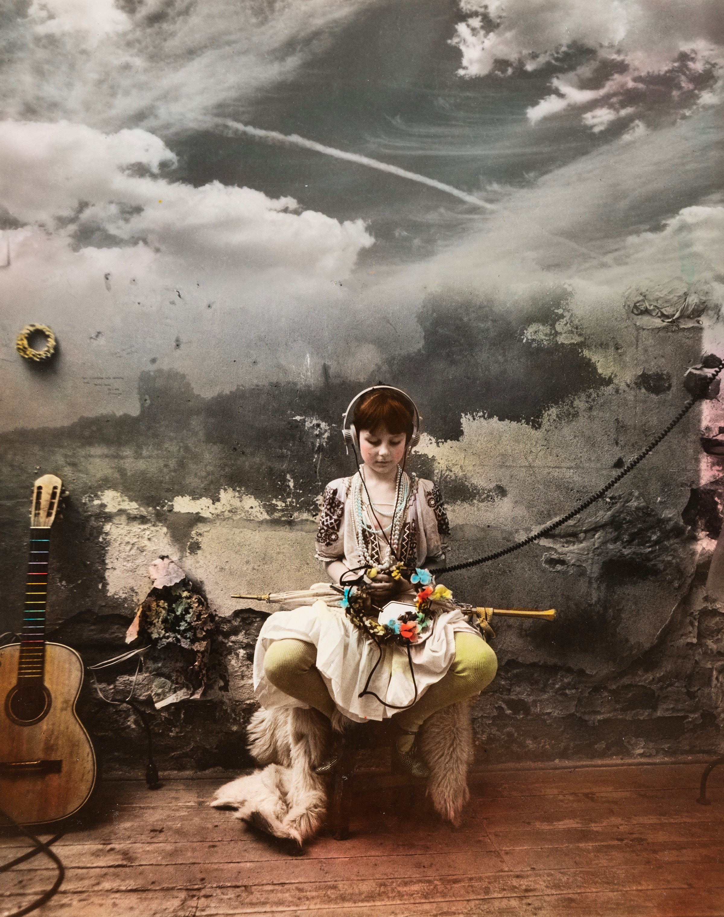 Jan Saudek - Music - Stampa vintage a gelatina ai sali d'argento acquarellata a mano