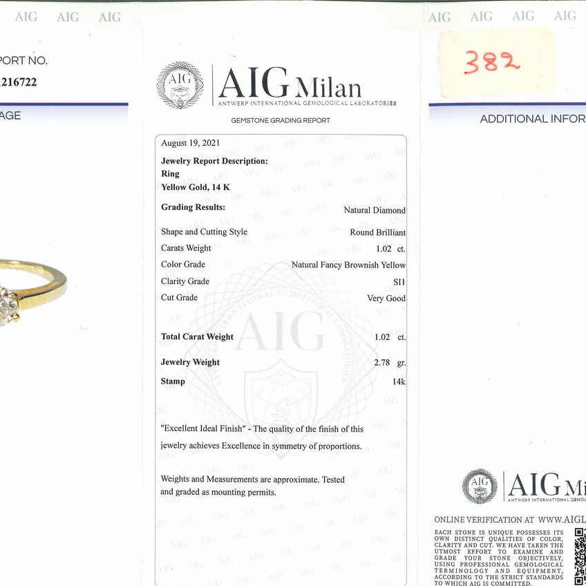 Anello con Diamante Fancy