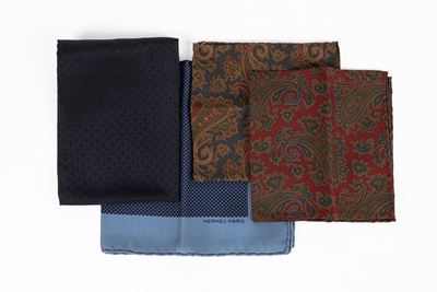Lotto Composto da Quattro Foulard da Tasca