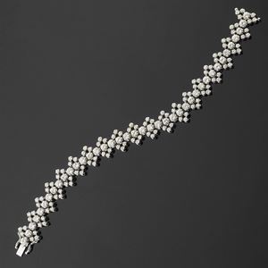 A 18K white glod and diamond bracelet, circa 1980