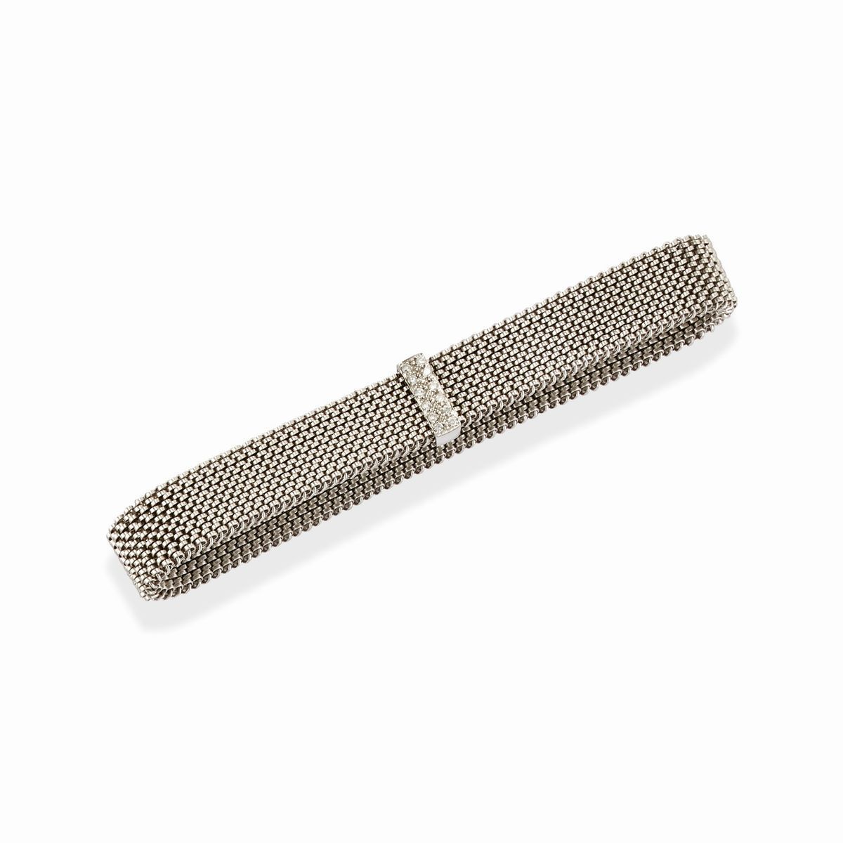 Demi parure in oro bianco 18k con diamanti