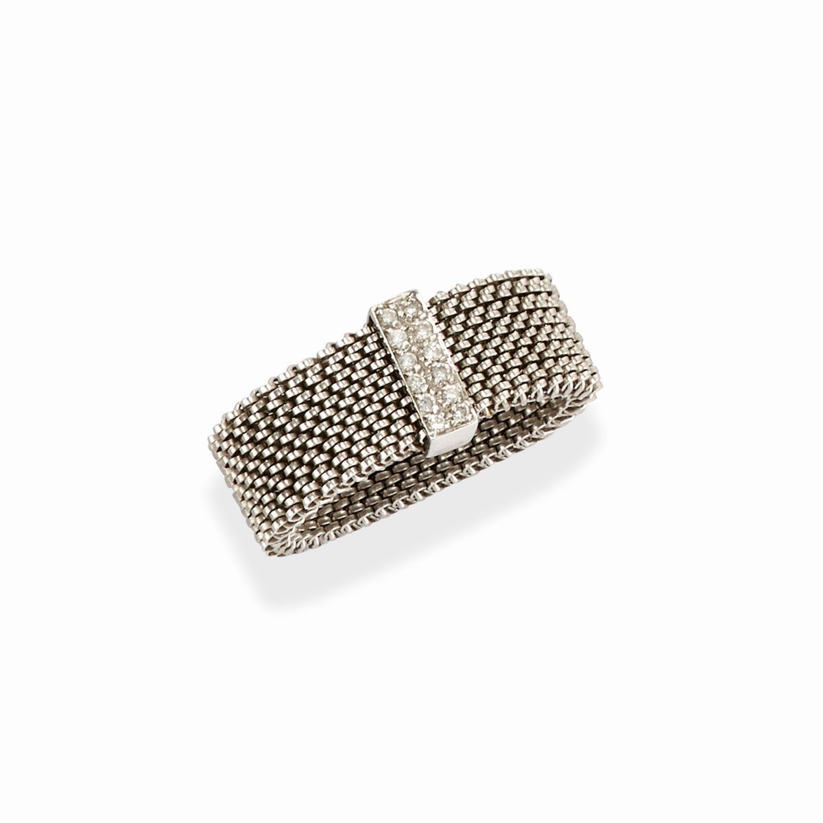Demi parure in oro bianco 18k con diamanti