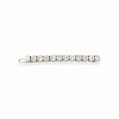 Spilla fermacapelli in oro bianco 18k con diamanti