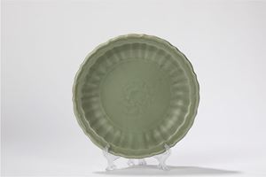 A celadon plate. China, late Yuan dynasty/ early Ming dynasty