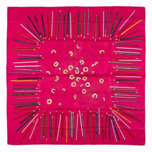 A Vos Crayons silk twill scarf 