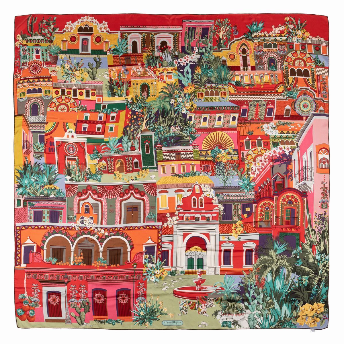 Salvatore Ferragamo - Lotto Composto da un Grand Foulard e Quattro Foulard