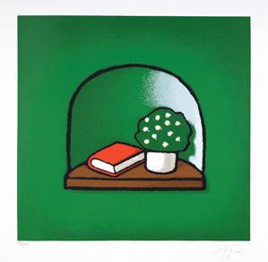 Composition with book