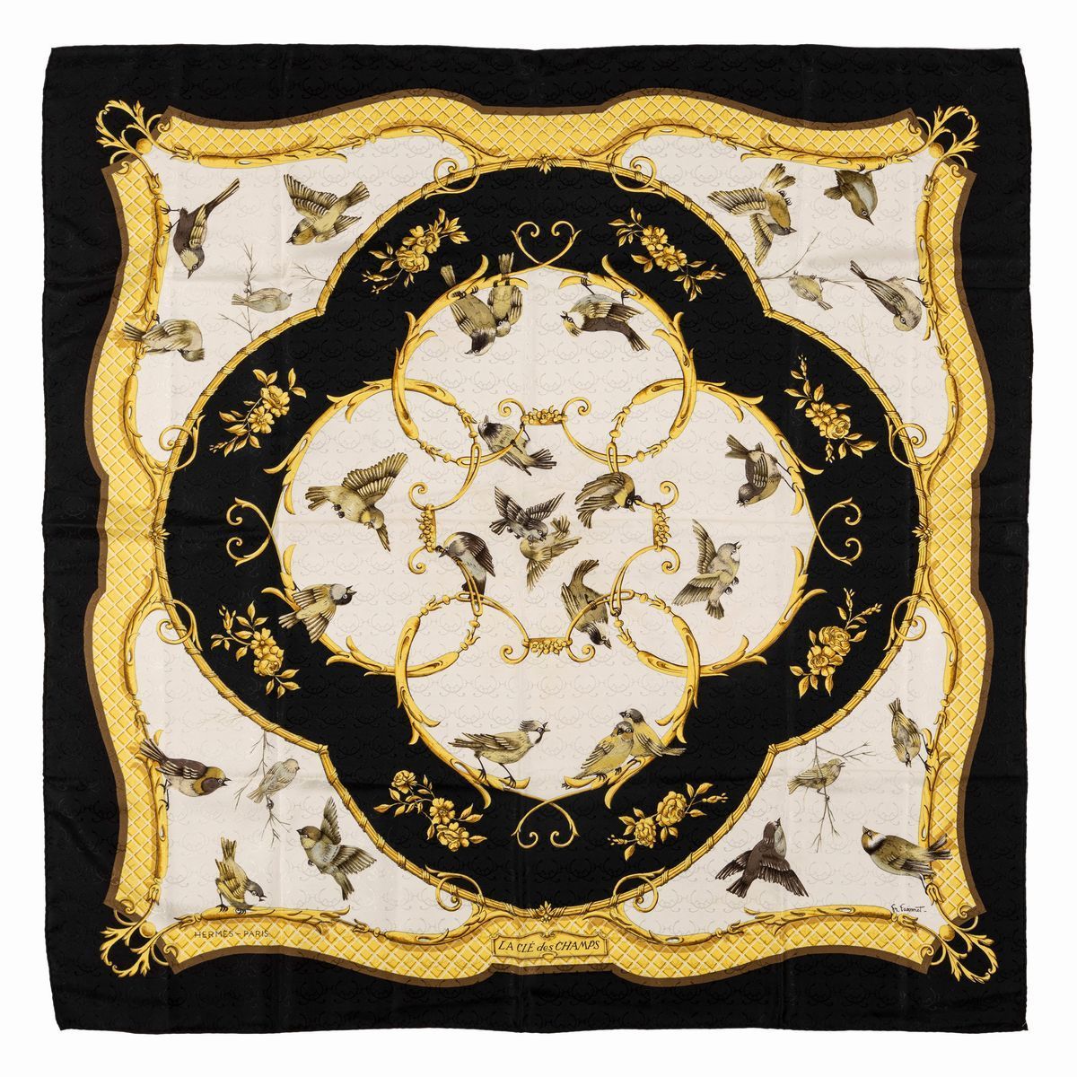 La clé des champs black - Hermès Scarf Details | Scarf Sage