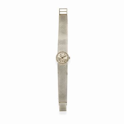 Orologio in oro bianco 18k con quadrante argentè e diamanti