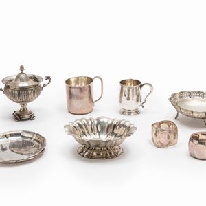 Eighteen silver objects, XX Century
