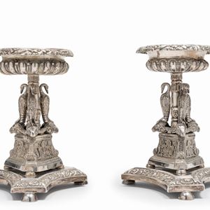 Couple of silver stands, 19th Century