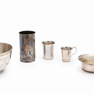 Five silver objects, Sweden and Denmark, late XIX / early XX Century