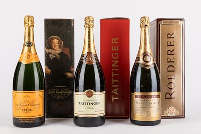 Champagne Magnum: Taittinger, Louis Roederer, Veuve Clicquot (3 Mg)