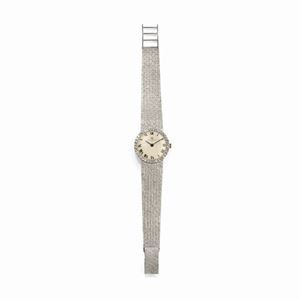 A 18k white gold and diamond wristwatch, Baume & Mercier