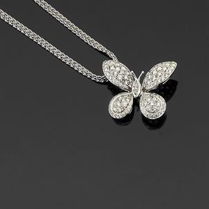 A 18K white gold and diamond necklace