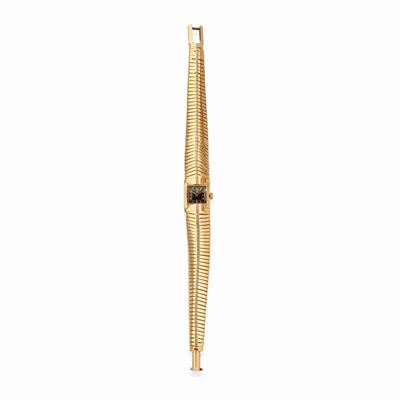 Orologio in oro giallo 18k con bracciale tubogas
