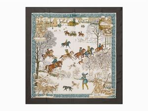 Hermès - L&#39;Hiver silk twill scarf