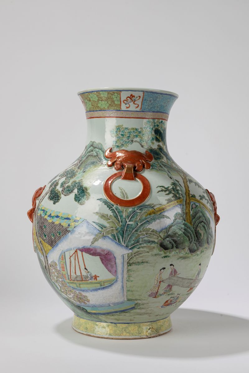 Vaso in porcellana Famiglia Rosa, Cina, periodo Guangxu/Repubblica