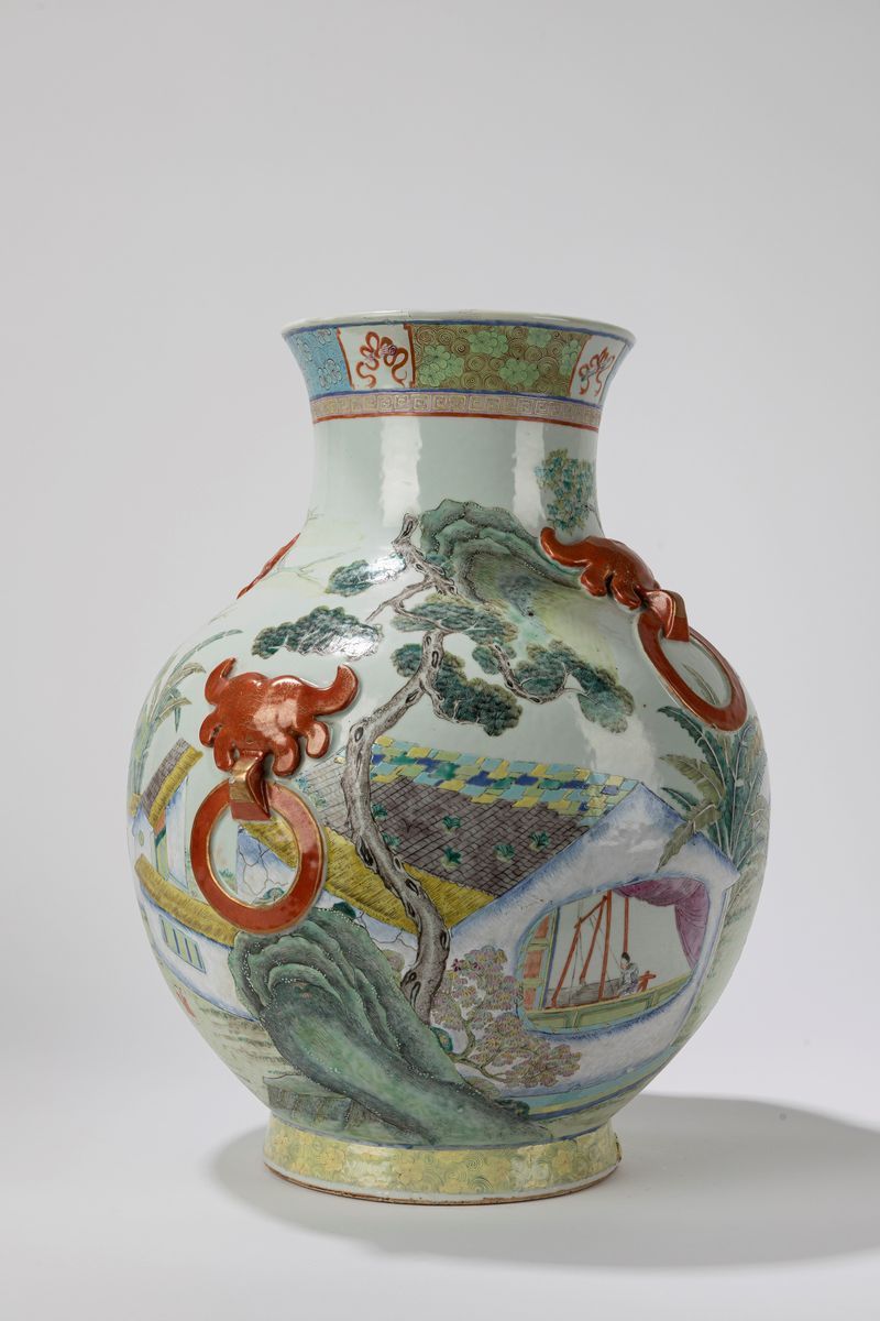 Vaso in porcellana Famiglia Rosa, Cina, periodo Guangxu/Repubblica