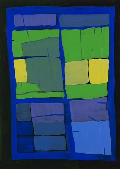 Senza titolo, acrilico su cartone, 1972